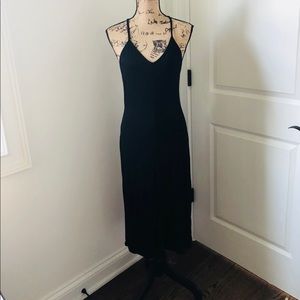 Sexy Black Midi Dress- Form-fitting
